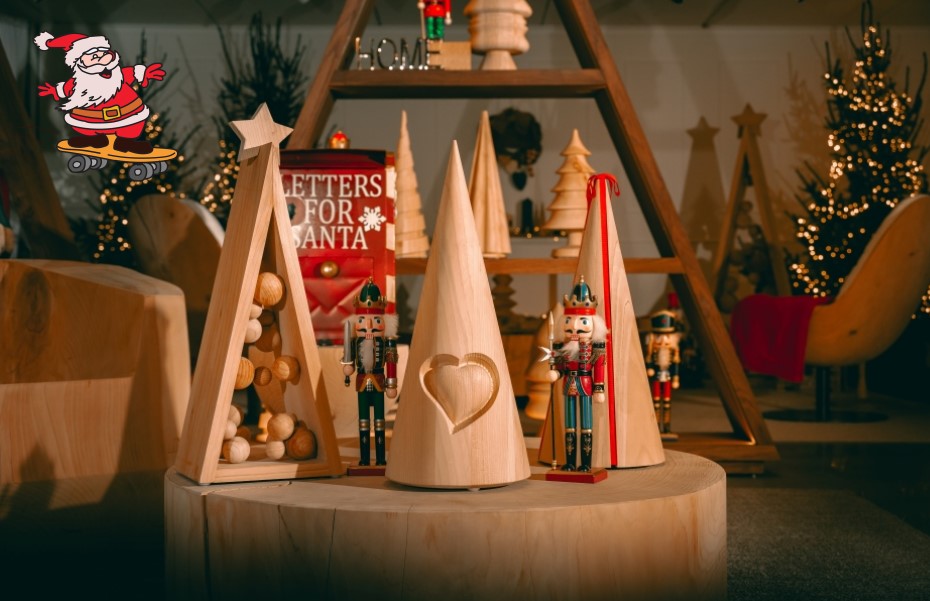 alberi di Natale in legno