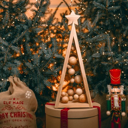 alberi di Natale in legno